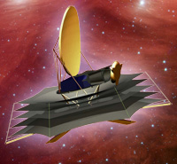 A SAFIR architecture concept called CALISTO is a promising new concept for the mission. This concept was developed by JPL. The primary mirror (at top) feeds the beam to an off axis secondary, (lower right) where it is directed into the scientific instrument package through a cold baffle structure. This arrangement strongly suppresses diffracted light that would otherwise compromise observations just outside the galactic plane.